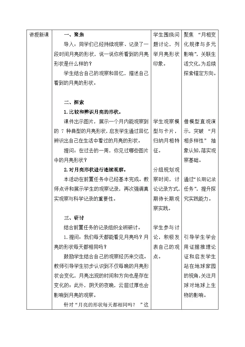 教科版2024小学科学二上第二单元《7 夜晚的月亮》教案第2页