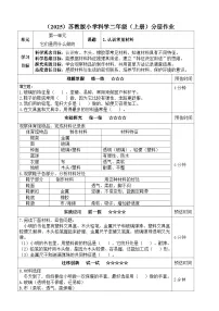 小学科学苏教版(2024)二年级上册(2024)1 单元 它们是用什么做的1 认识常见材料优秀综合训练题