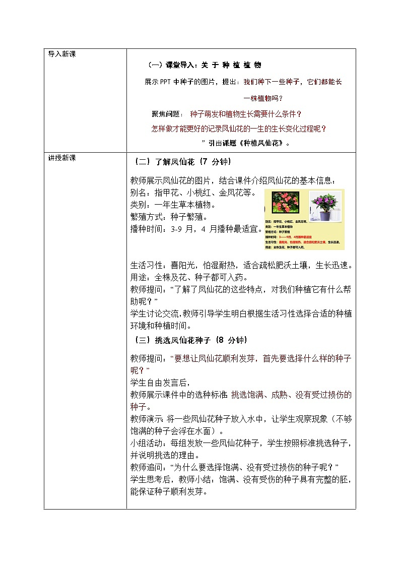 1.2《种植凤仙花》教学设计(2026新)第2页