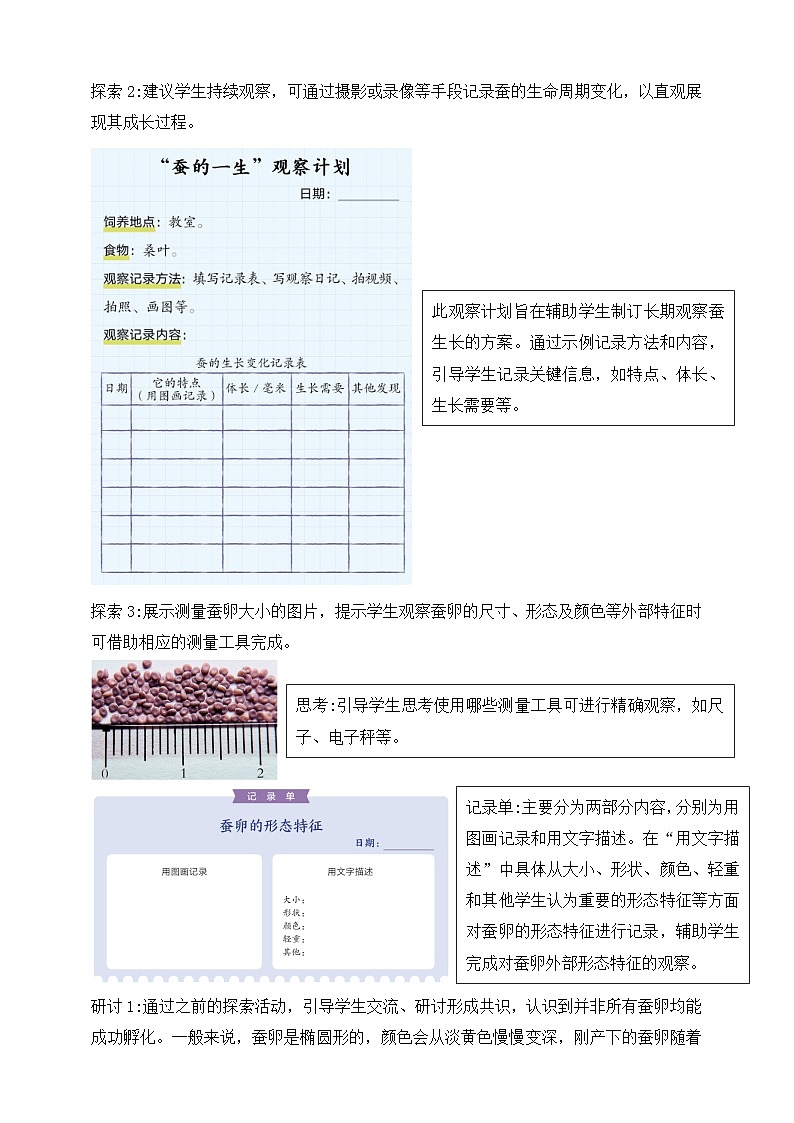 2026年教科版三年级科学下册 2.3 迎接蚕宝宝的到来 教材解读(学案)第3页