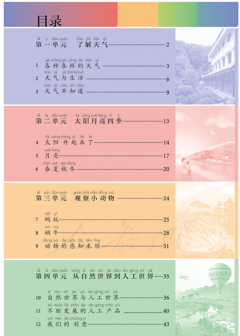 人教鄂教版 科学 二年级下册 电子教材第3页
