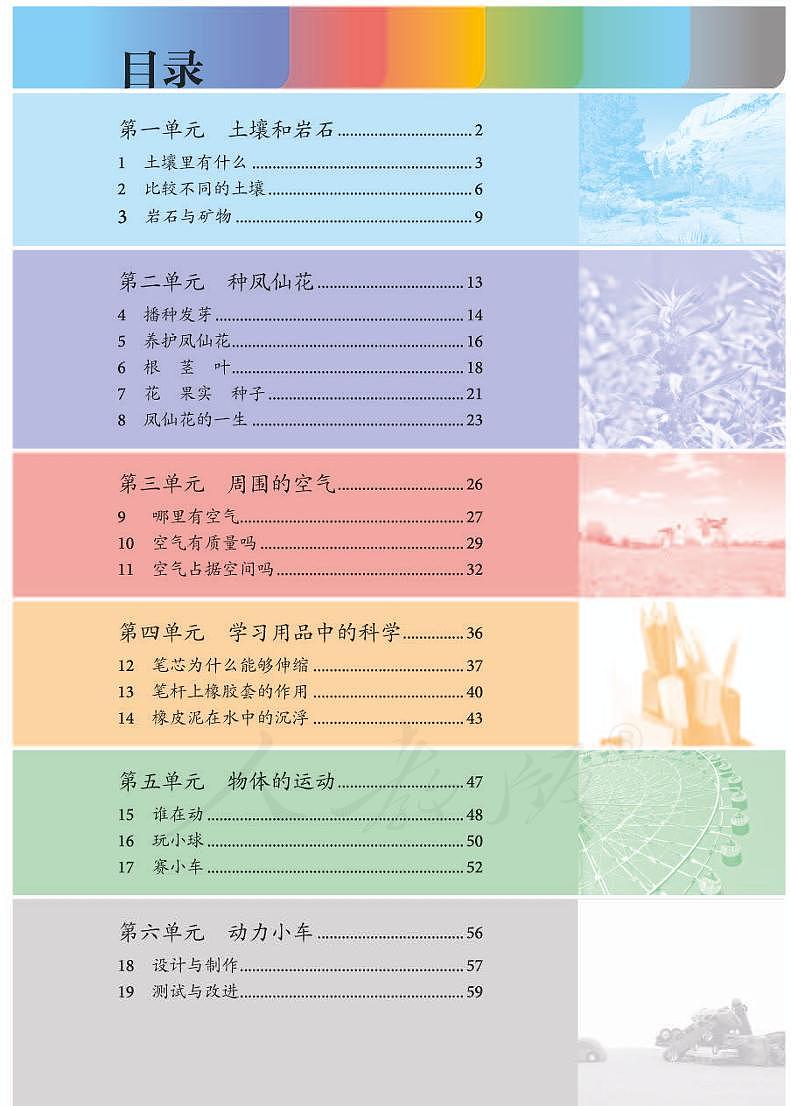 人教鄂教版 科学 三年级下册 电子教材第3页