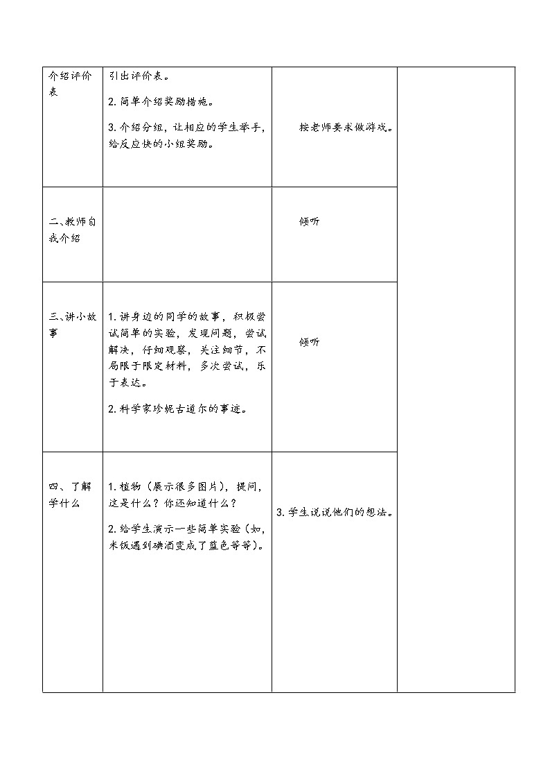 一年级科学教科版上册《科学起始课》教案02
