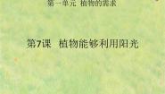 粤教粤科版五年级上册（新版）7 植物能够利用阳光教课ppt课件