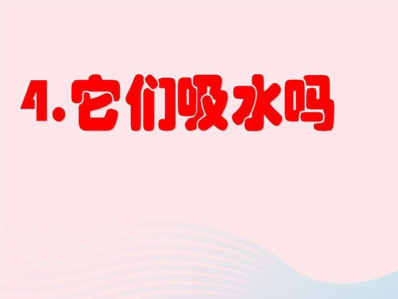 三年级科学上册3.4《它们吸水吗》课件(4)教科版第1页