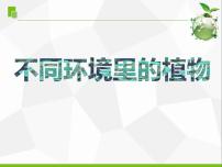 小学科学苏教版 (2017)三年级下册5 不同环境里的植物备课ppt课件