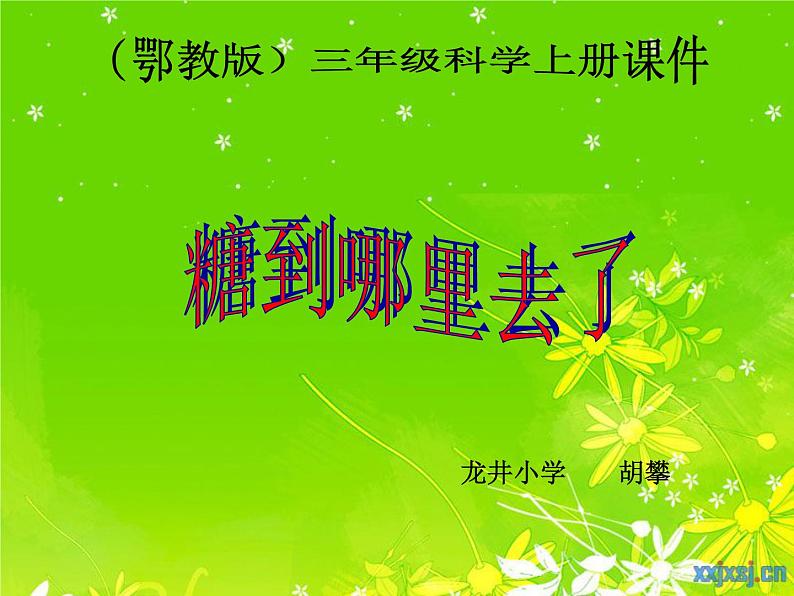 鄂教版(三起)科学三年级上册第二单元13、糖到哪里去了ppt01