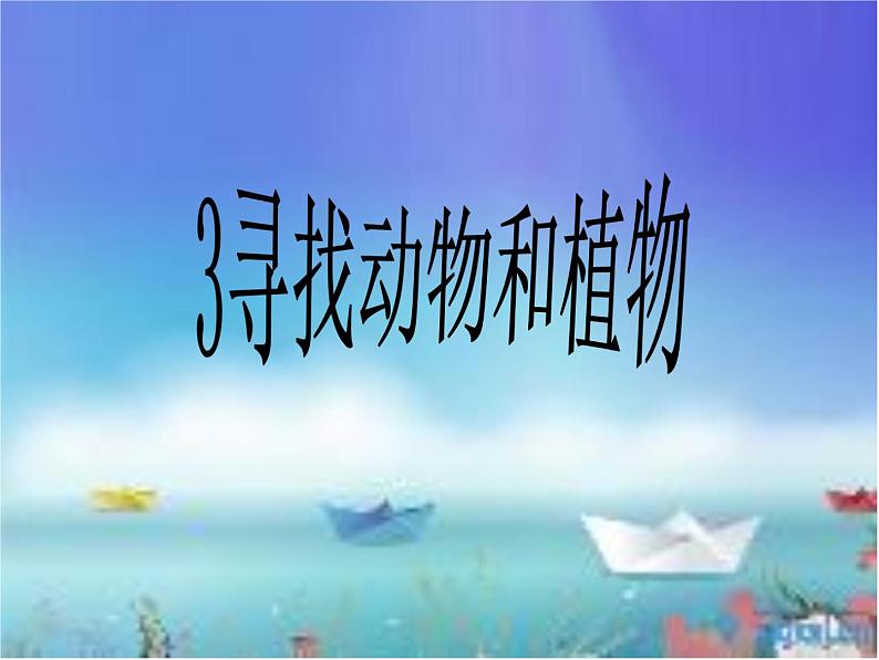 冀教版(三起)科学三年级上册3《寻找动物和植物》第1页