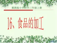 冀教版（三起）科学三年级上册16、食品的加工 课件