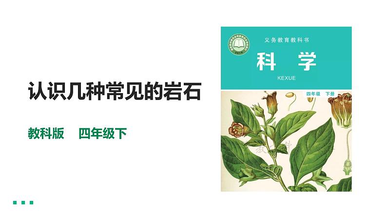 教科版(2017年秋)四年级科学下册第三单元3.2《认识几种常见的岩石》课件01