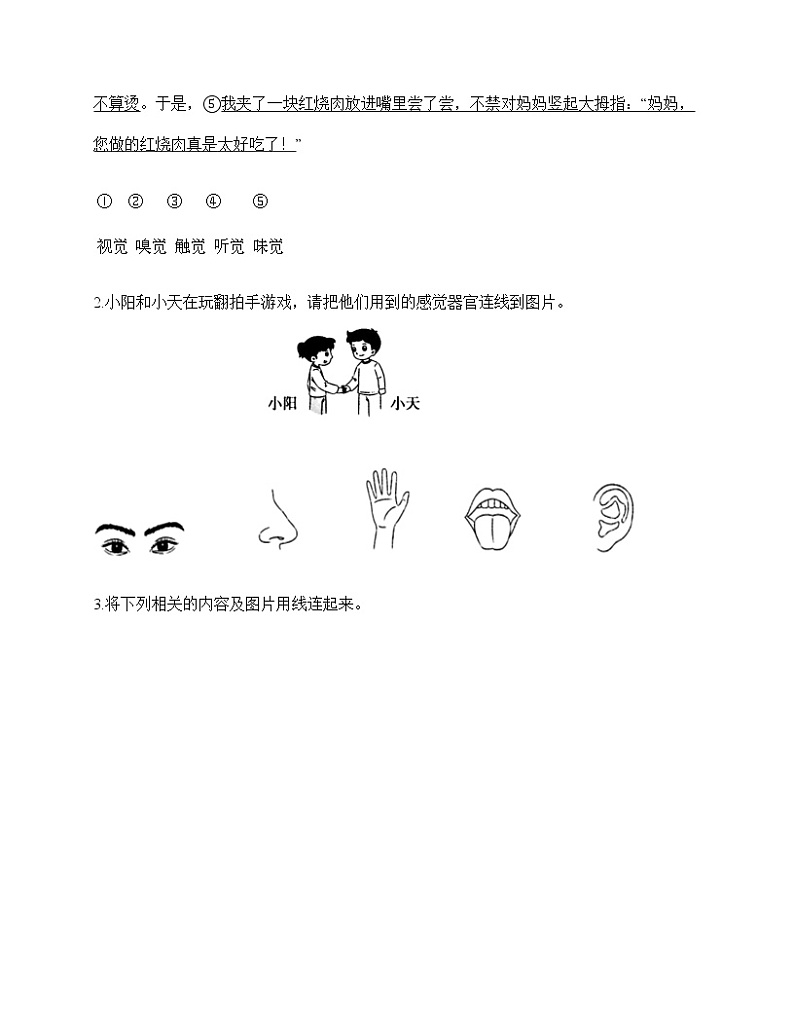 二年级下册科学第二单元 我们自己测试卷教科版(含答案)03