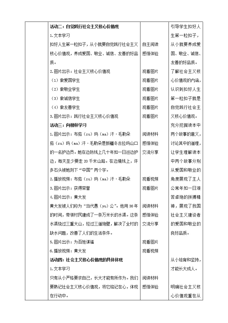 习近平新时代中国特色社会主义思想学生读本(小学低年级)第6讲-我们是共产主义接班人《一 扣好人生第一粒扣子 》教案教学设计第2页