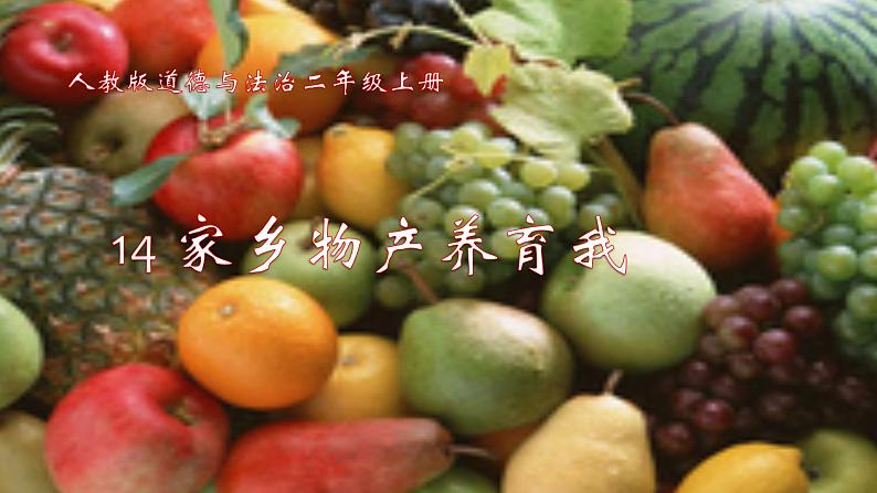 二年级道德与法治上册课件 -4.14 家乡物产养育我 (共23张PPT)01