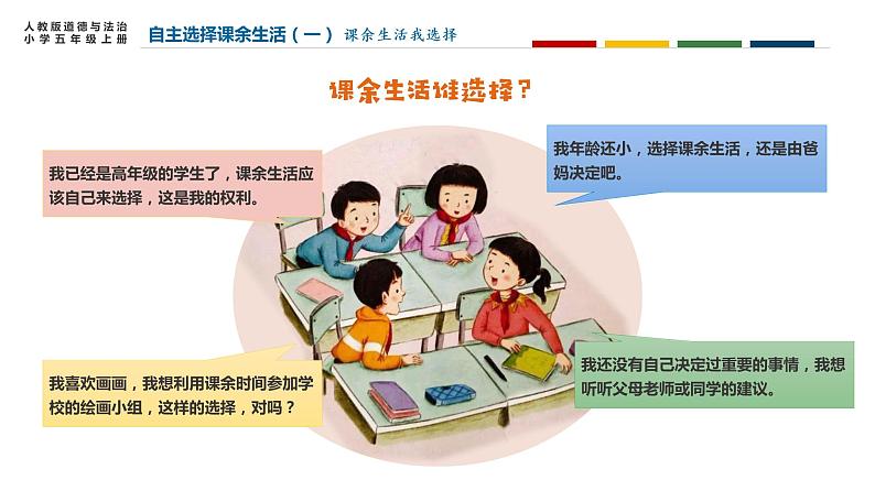 部编版道德与法治五年级上册 1 .自主选择课余生活(课件)第5页