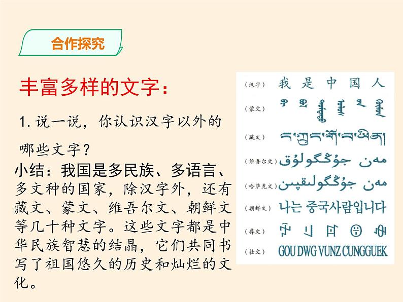 部编版 五四学制 五年级上册 道德与法治 4. 美丽文字 民族瑰宝(课件)第6页