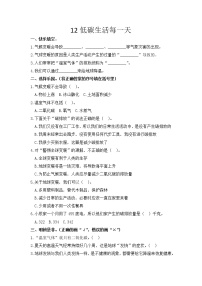小學政治 (道德與法治)人教部編版四年級上冊12 低碳生活每一天 精練