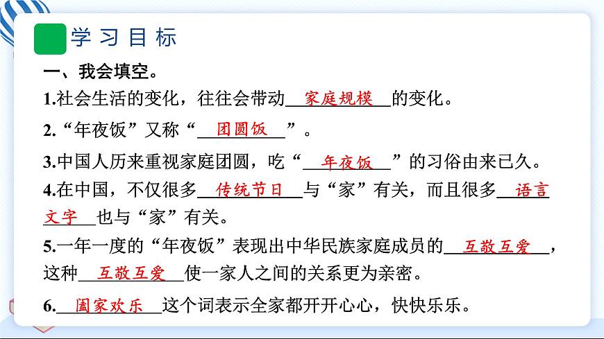 12 家庭的記憶 習(xí)題PPT課件 (含答案+動(dòng)畫(huà))第5頁(yè)