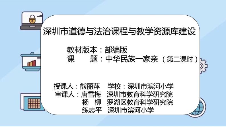 小学道德与法治 部编版 五年级 第三单元 第七课 第二课时《中华民族一家亲》 教学 课件01