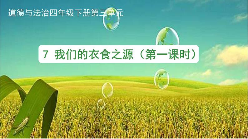 第七课 我们的衣食之源(第一课时)(课件+教案+素材)四年级道德与法治下册04