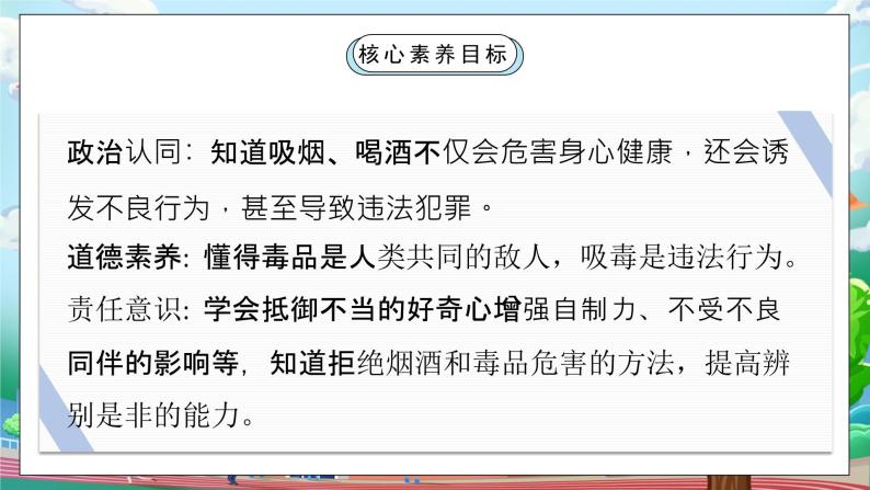 [核心素养目标]部编版5上道德与法治第三课《主动拒绝烟酒和毒品》第二课时 课件+教案02