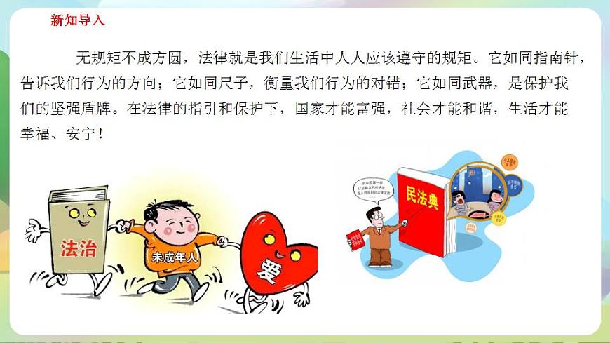 人教部編版道德與法治六上 1.1感受生活中的法律 第1課時 法律是什么（ 課件）第2頁