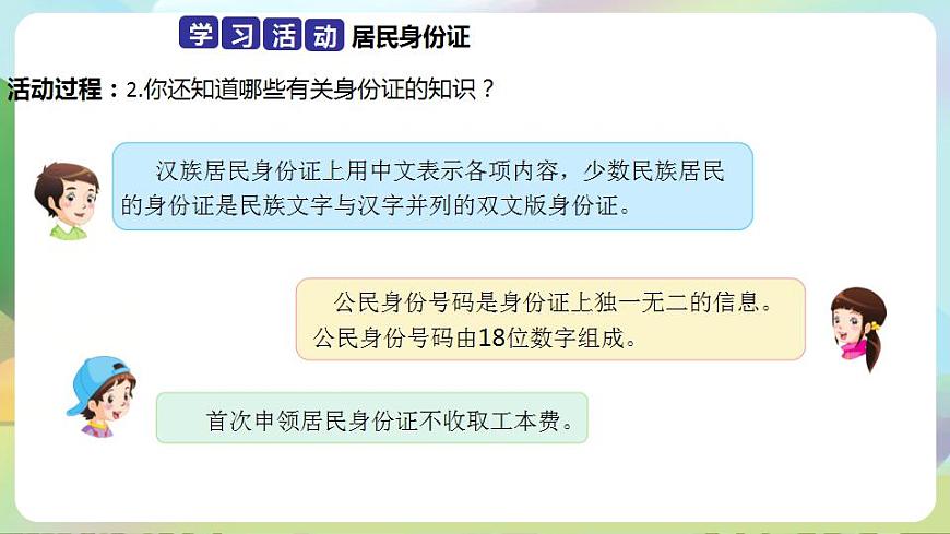 人教部編版道德與法治六上 2.3公民意味著什么 第2課時 認識居民身份證 課件第6頁