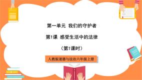 六年级上册1 感受生活中的法律课前预习ppt课件