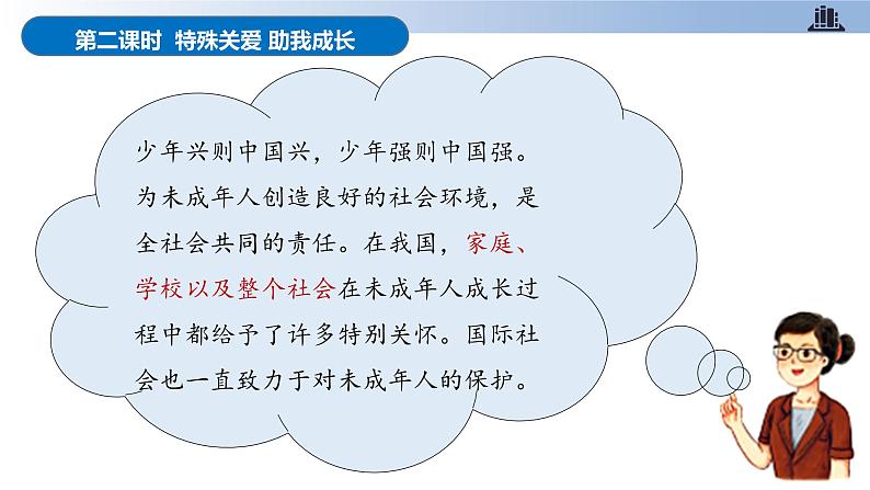 第八课+我们受特殊保护+第二课时+特殊关爱+助我成长(教学课件)-2023-2024学年六年级上册道德与法治优质教学课件+教案(部编版)04