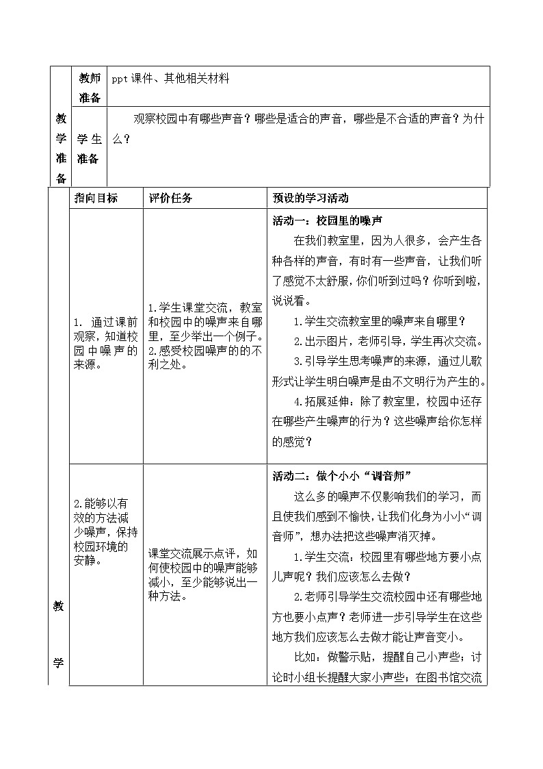 12《我们小点儿声》(教案)部编版道德与法治二年级上册02
