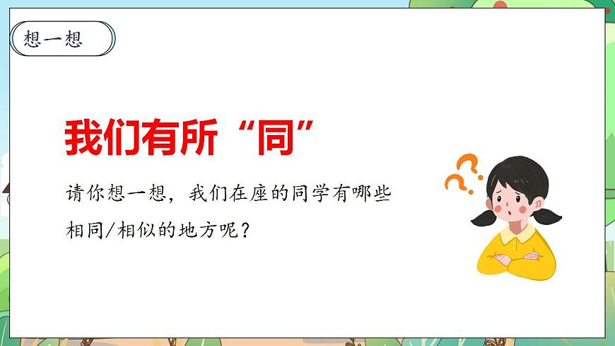 【新課標(biāo)】人教部編版道法三年級(jí)下冊(cè) 2.1 《不一樣的你我他》 第一課時(shí) 課件素材第6頁(yè)
