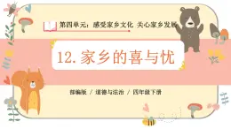 部编版道德与法治四年级下册 12《家乡的喜与忧》课件PPT