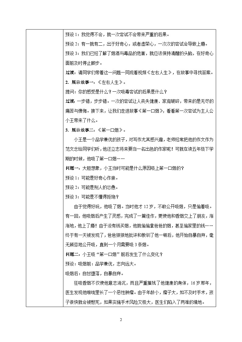 第三课2课时《主动拒绝烟酒与毒品》课件+教案02