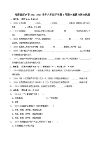 河南省新乡市2023-2024学年六年级下学期6月期末道德与法治试题