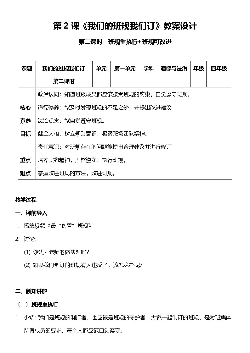 【核心素养】 2.2 《我们的班规我们订》 第二课时 课件+教案+素材01