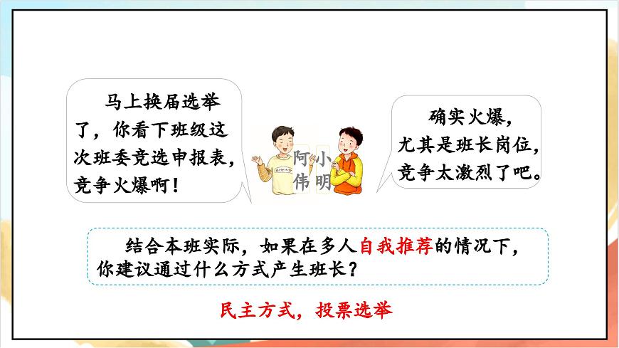 統(tǒng)編版道法五年級上冊  4.2 選舉產(chǎn)生班委會  第二課時 課件第6頁