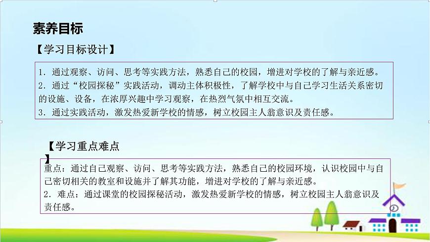 【2024秋 新教材】一年級上冊道德與法治第3課《這是我們的校園》PPT教學課件 第3頁
