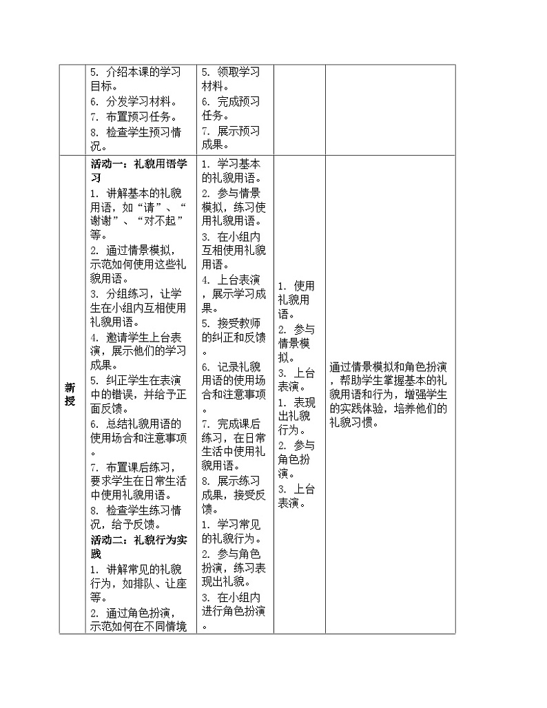 《11 对人有礼貌》教学设计-2024-2025学年部编版道德与法治一年级上册第3页