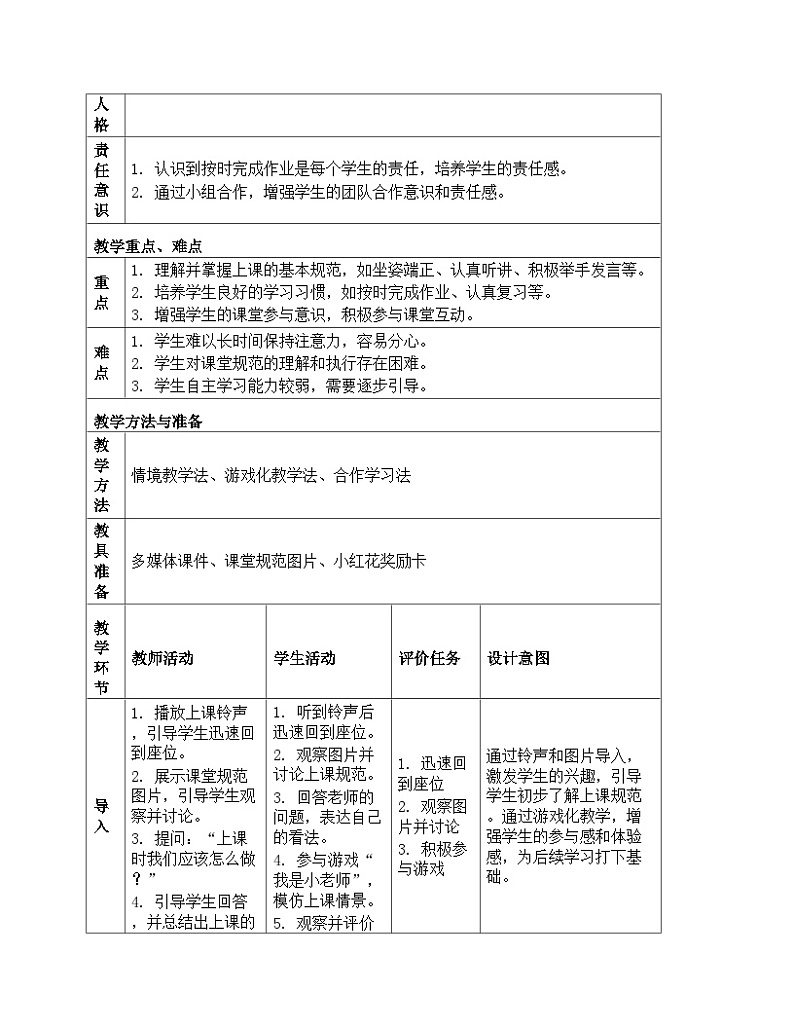 《7 上课了 好好学》教学设计-2024-2025学年部编版道德与法治一年级上册第2页