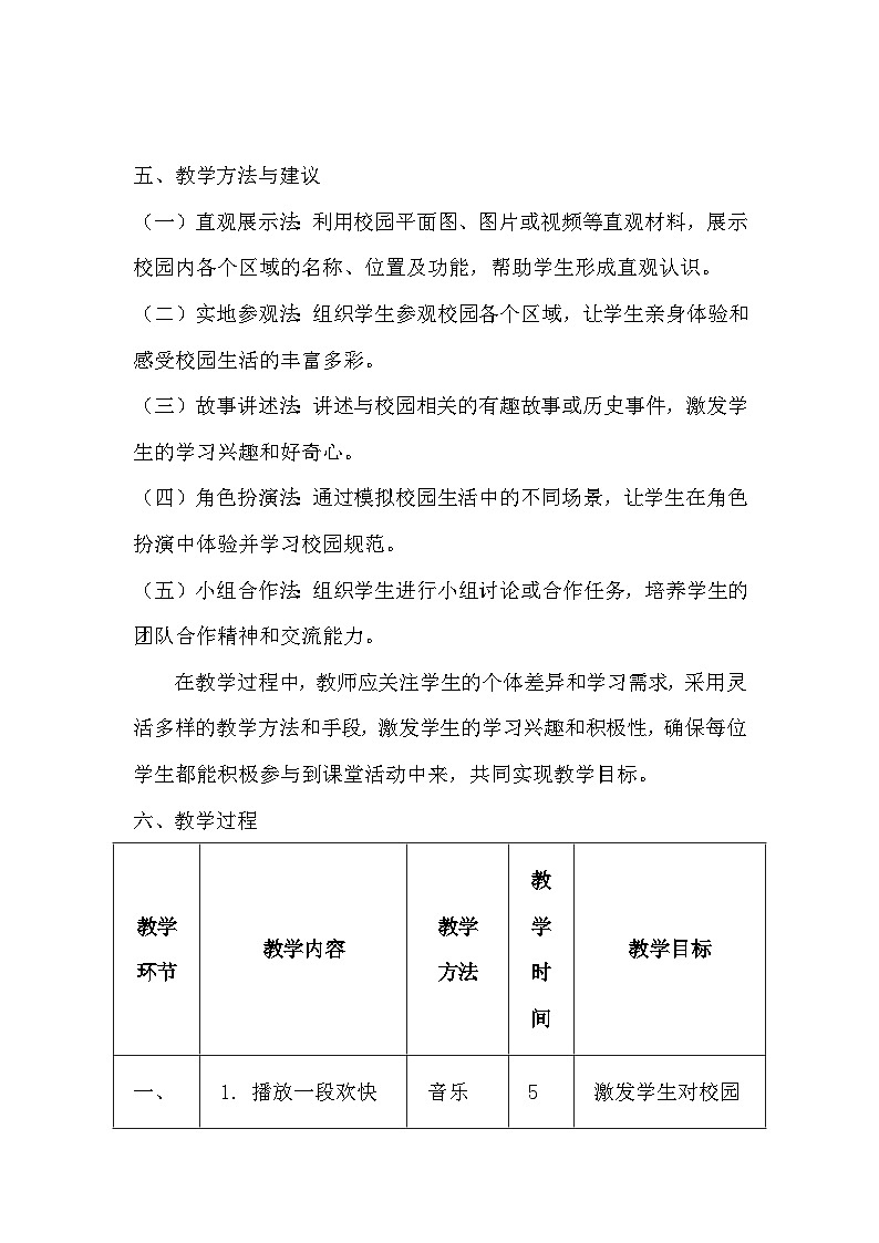 统编版(2024)一年级上册道德与法治13 这是我们的校园 教学设计第3页