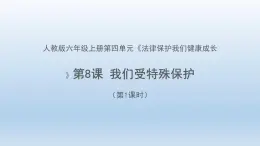 统编版道德与法治 六年级上册第四单元《我们受特殊保护》示范课件第1课时