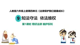 統(tǒng)編版道德與法治 六年級(jí)上冊(cè)第四單元 法律保護(hù)我們健康成長(zhǎng)《9 知法守法依法維權(quán)》示范課件第1課時(shí)