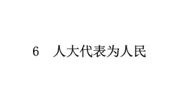 人教统编版道德与法治六年级上册第三单元我们的国家机构6 人大代表为人民（教学）习题课件