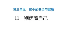 人教统编版道德与法治一年级上册第三单元家中的安全与健康11别伤着自己 作业课件