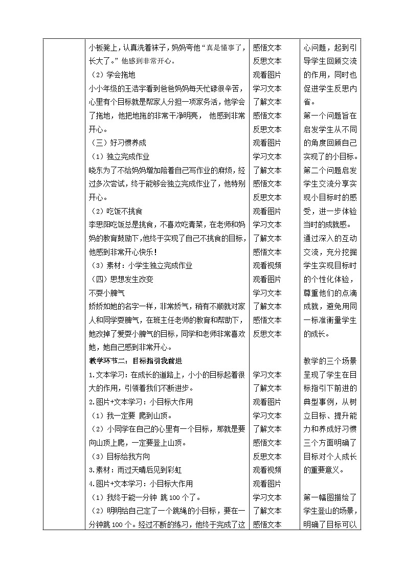 【2025春 新教材】统编版 一年级下册道德与法治 第1课《有个新目标》教案教学设计(第一课时)第3页