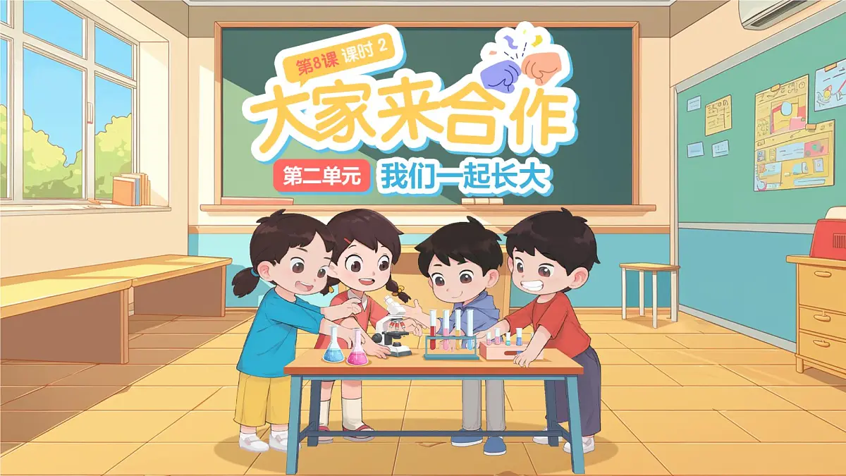 第8课《大家来合作》第2课时课件 道德与法治统编版(2024)一年级下册第1页