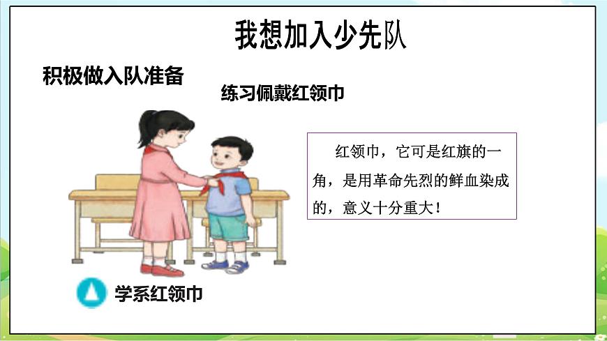 【2025春 新教材】統(tǒng)編版 一年級下冊道德與法治 第14課《光榮的少先隊》（第二課時）PPT教學(xué)課件第7頁