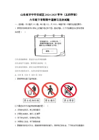 山东省济宁市任城区2024-2025学年(五四学制)六年级下学期期中道德与法治试卷（学生版）
