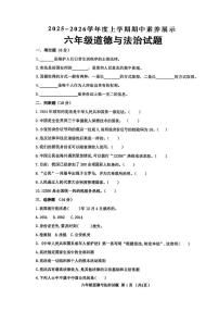 山东省临沂市沂南县2025-2026学年六年级上学期期中道德与法治试卷