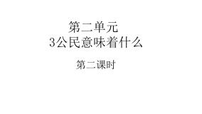 人教部编版六年级上册(道德与法治)3 公民意味着什么说课ppt课件