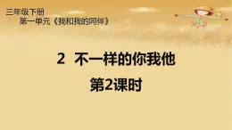 2 《 不一样的你我他》第2课时 PPT